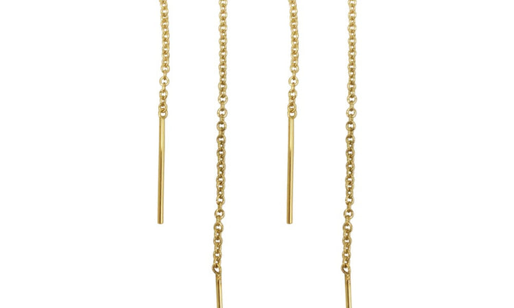 14k Gold Chain Earrings by KEILA